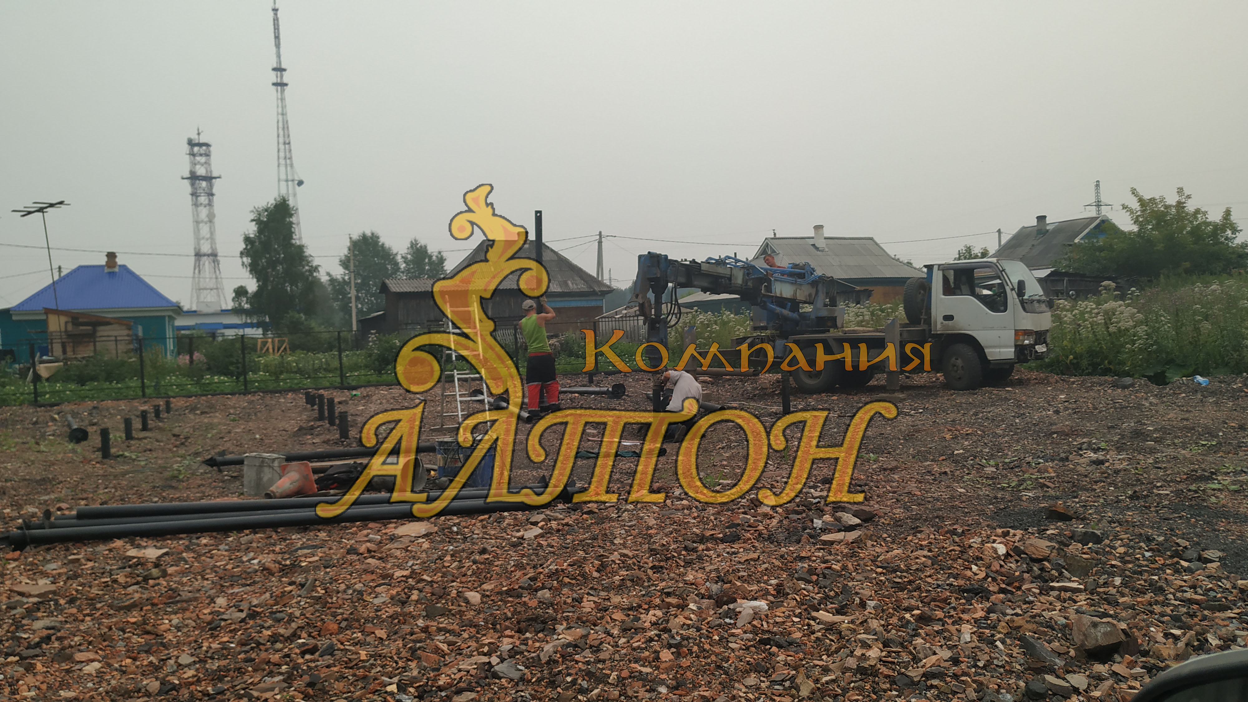Увеличение прочности винтового фундамента с помощью инъекции раствора.