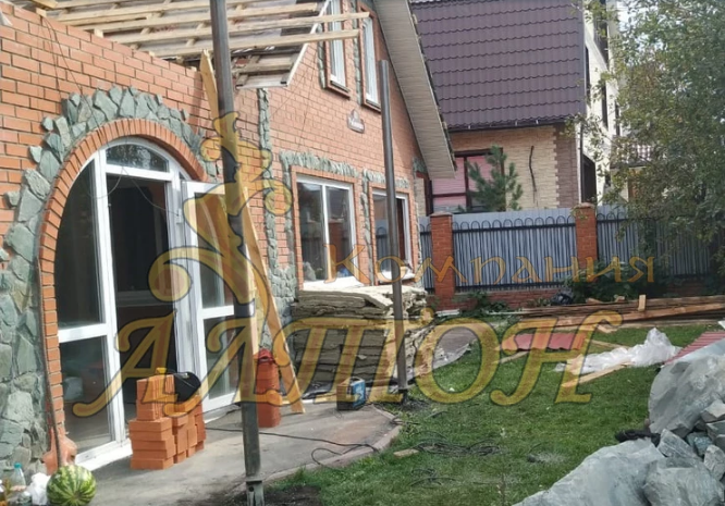Монтаж винтовых свай под Крыльцо г. Кемерово. пос. Металлплощадка