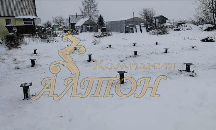 Изготовление и Монтаж винтовых свай под Дом с мансардой "снт Октябрьский"