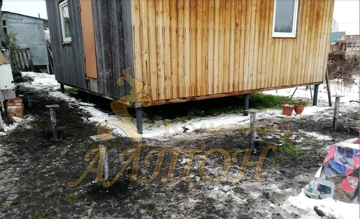 Монтаж винтовых свай под пристройку п. Черемушки
