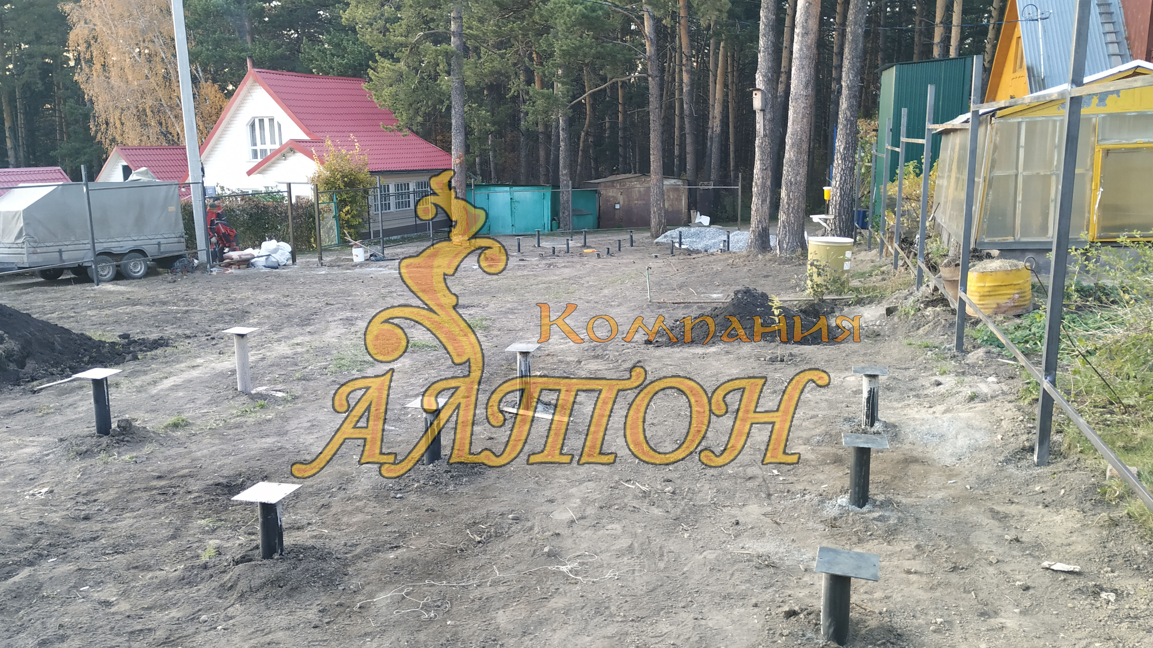 Свайно-винтовой фундамент на сложном грунте.