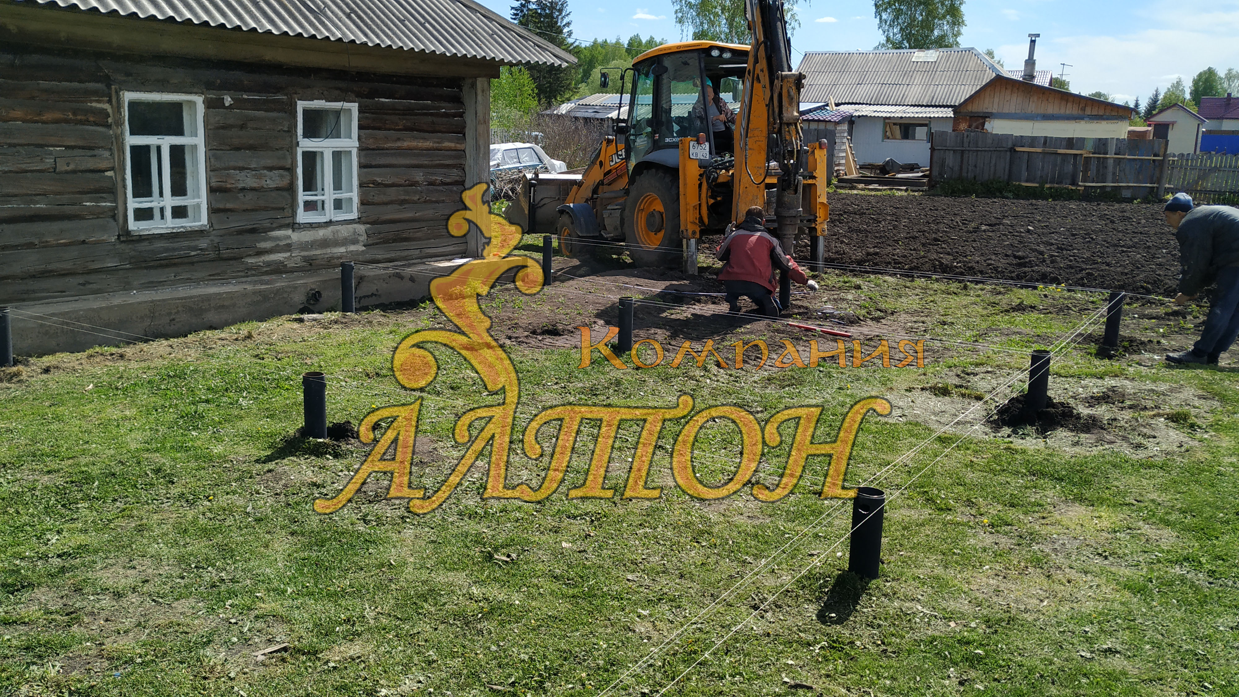 Навес на свайно-винтовом фундаменте.