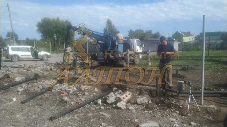 Изготовление и Монтаж винтовых свай под Баню.  снт Урожай