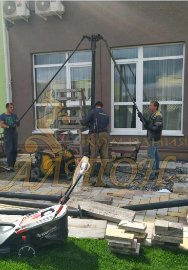 Монтаж Винтовых свай под Навес г. Кемерово, Лесная поляна.  